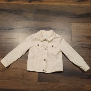 Cat and Jack Kids White Denim Jacket Size 5t